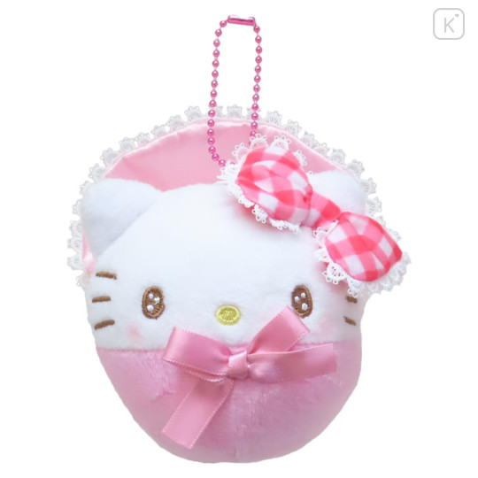 Japan Sanrio Ball Chain Swaddle Mascot - Hello Kitty : Hello Kitty 50th Anniversary Baby Pink - 1