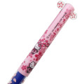 Japan Sanrio Two Color Mimi Pen - Hello Kitty : Ribbon Sakura Pink Navy - 2