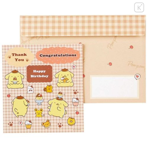 Japan Sanrio 3D Greeting Card - Pompompurin : Happy Birthday Party - 4