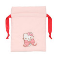 Japan Sanrio Drawstring Pouch - Hello Kitty : Cushion Ribbon - 2