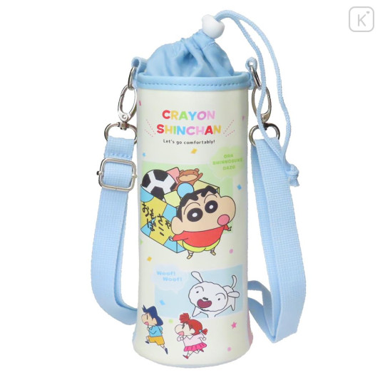 Japan Crayon Shin-chan Plastic Bottle Holder - Shinnosuke Nohara : Friend Blue - 1