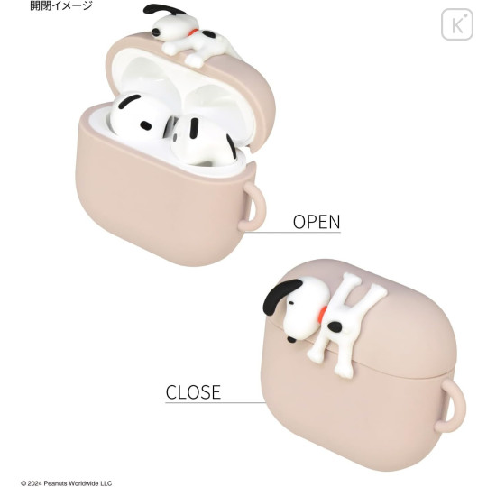 Japan Peanuts AirPods 4 Silicone Case - Snoopy : Hanging - 3