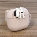 Japan Peanuts AirPods 4 Silicone Case - Snoopy : Hanging - 4