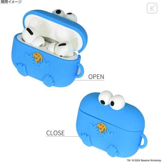 Japan Sesame Street AirPods Pro 2 / Pro 1 Silicone Case - Cookie Monster - 3