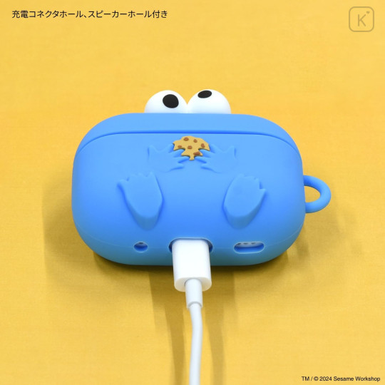 Japan Sesame Street AirPods Pro 2 / Pro 1 Silicone Case - Cookie Monster - 4