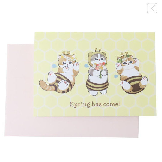 Japan Mofusand 3D Greeting Card - Cat : Bee Nyan Spring has came - 2