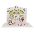 Japan Mofusand 3D Greeting Card - Cat : Bee Nyan Strawberry Happy Spring - 1