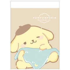 Japan Sanrio Mini Notepad - Pompompurin : Sleepy