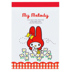 Japan Sanrio Mini Notepad - My Melody : Flower Garden White