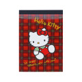 Japan Sanrio Mini Notepad - Hello Kitty : Chit Chat Gingham Black Red - 1