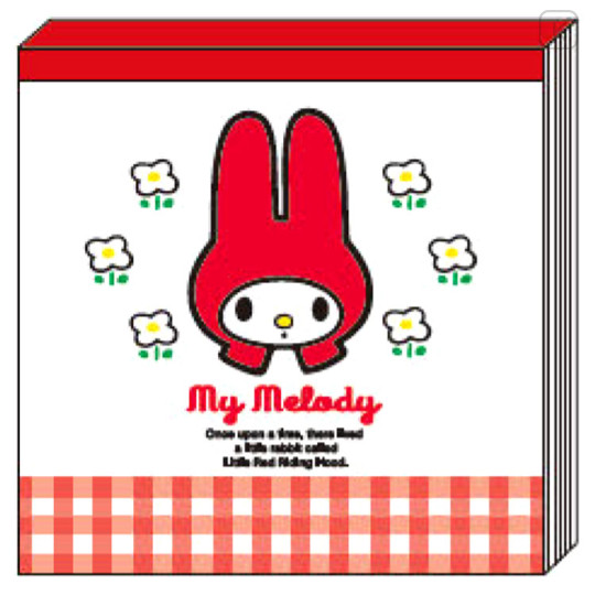 Japan Sanrio Square Memo Pad - My Melody : Flower Garden White - 1