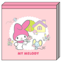 Japan Sanrio Square Memo Pad - My Melody : Friend Pink