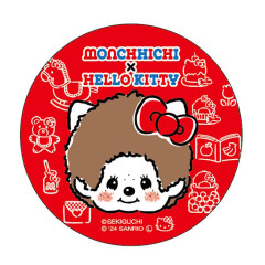 Japan Monchhichi × Sanrio Can Badge Pin - Hello Kitty : Face