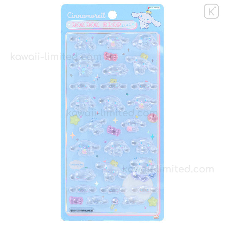 Japan Sanrio Bonbon Drop Seal 3D Sticker - Cinnamoroll