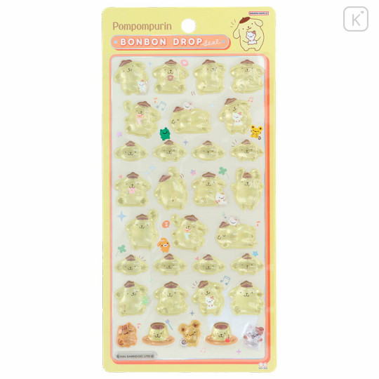 Japan Sanrio Bonbon Drop Seal 3D Sticker - Pompompurin - 1