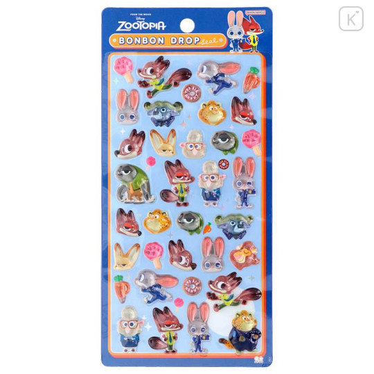 Japan Disney Bonbon Drop Seal 3D Sticker - Zootopia - 1