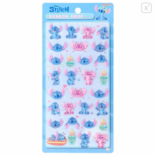 Japan Disney Bonbon Drop Seal 3D Sticker - Stitch - 1