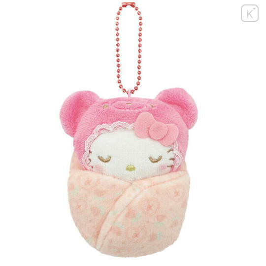 Japan Sanrio Swaddled Baby Mascot - Hello Kitty : Sleeping Bear - 1