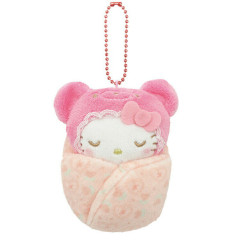 Japan Sanrio Swaddled Baby Mascot - Hello Kitty : Sleeping Bear