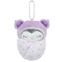 Japan Sanrio Swaddled Baby Mascot - Kuromi : Sleeping Bear