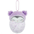 Japan Sanrio Swaddled Baby Mascot - Kuromi : Sleeping Bear - 1