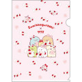 Japan San-X A4 Clear Holder Set - Sumikko Gurashi : Sakuma Strawberry Milk Candy - 2