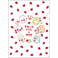 Japan San-X A4 Clear Holder Set - Sumikko Gurashi : Sakuma Strawberry Milk Candy - 3