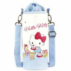 Japan Sanrio Plastic Bottle Holder - Hello Kitty : Playing House Blue