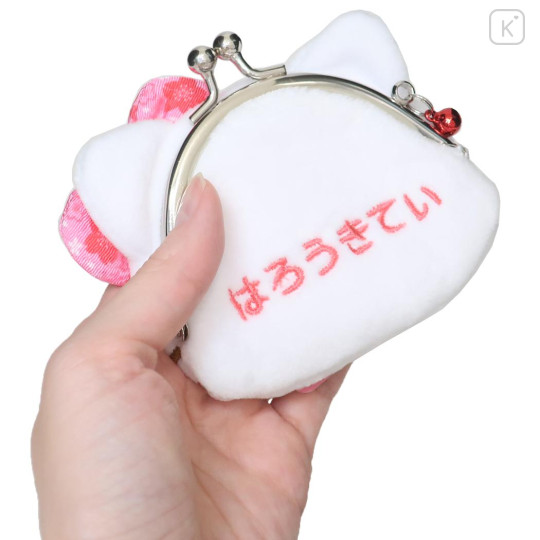 Japan Sanrio Gamaguchi Mascot Coin Case - Hello Kitty : Sakura Pink - 2