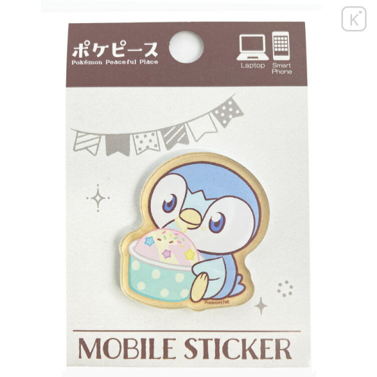 Japan Pokemon Acrylic Sticker - Piplup : Pokepeace Sweets - 1