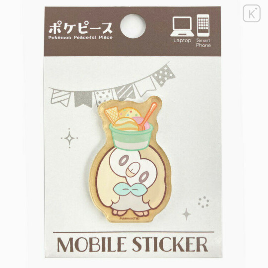 Japan Pokemon Acrylic Sticker - Rowlet : Pokepeace Sweets - 1