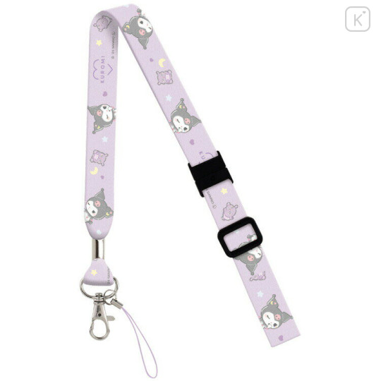 Japan Sanrio Neck Strap - Kuromi : Sleepy - 1