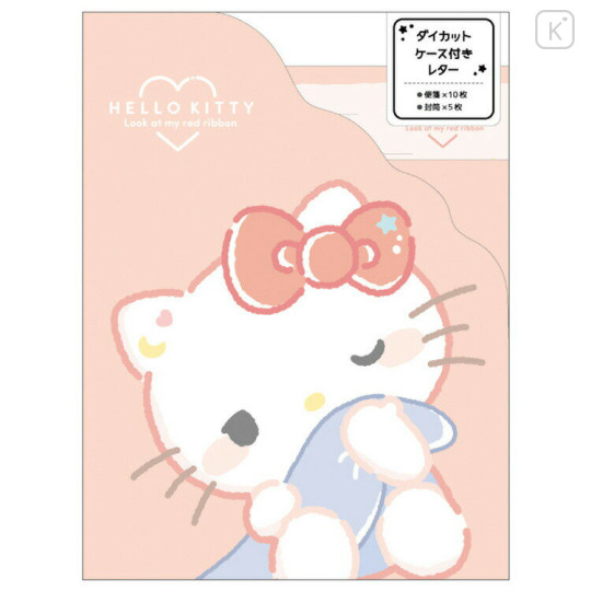 Japan Sanrio Letter Set With Die-cut Case - Hello Kitty : Sleepy - 1