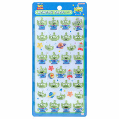 Japan Disney Bonbon Drop Seal 3D Sticker - Toy Story Little Green Men