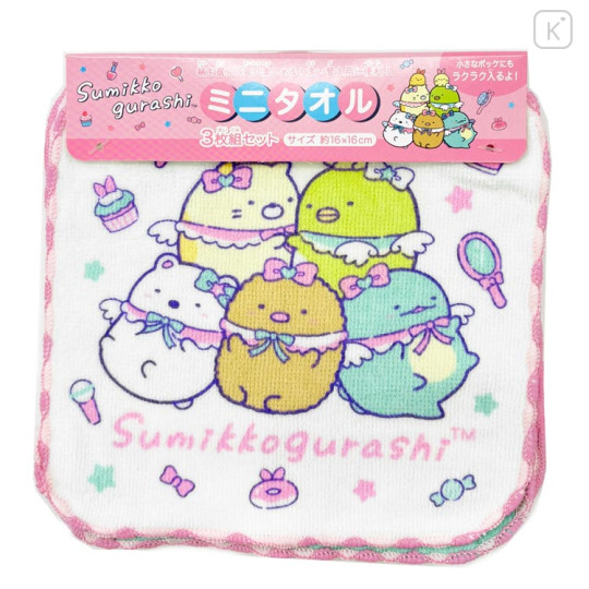 Japan San-X Mini Towel 3pcs Set - Sumikko Gurashi : Angelic Idol - 1