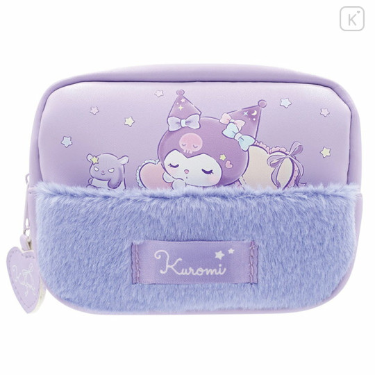 Japan Sanrio Cosmetic Pouch - Kuromi : Sleeping Well On Moon - 1