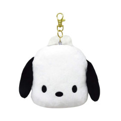 Japan Sanrio Face Pass Case Coin Case with Reel - Pochacco