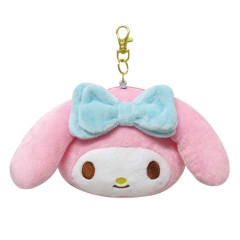 Japan Sanrio Face Pass Case Coin Case with Reel - My Melody