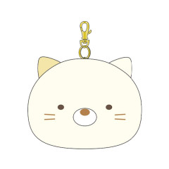 Japan San-X Face Pass Case Coin Case with Reel - Sumikko Gurashi : Neko