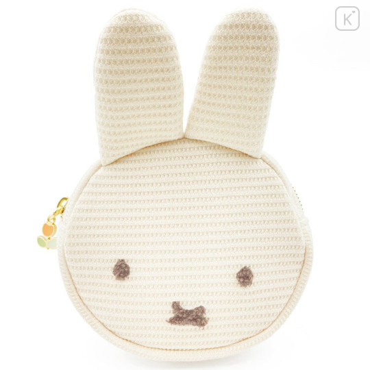 Japan Miffy Mascot Mini Pouch - Miffy : Face Beige - 1