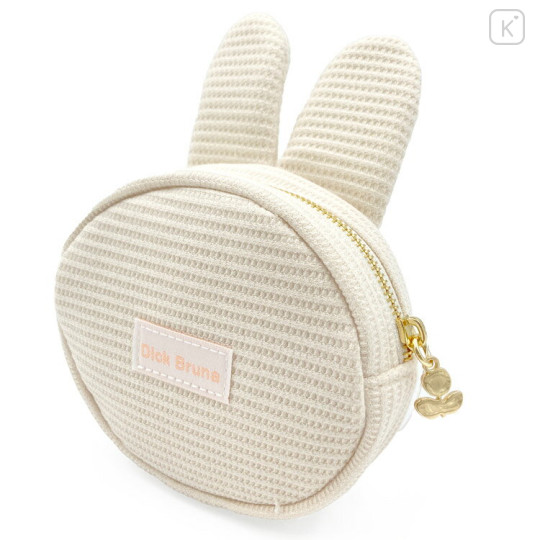 Japan Miffy Mascot Mini Pouch - Miffy : Face Beige - 2