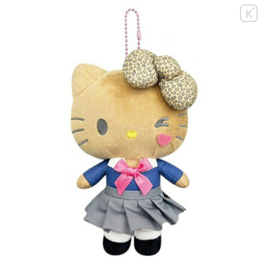 Japan Sanrio Mascot Holder - Hello Kitty : Tan Wink Tokimeki Heisei Kogal - 1