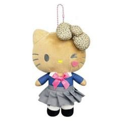 Japan Sanrio Mascot Holder - Hello Kitty : Tan Wink Tokimeki Heisei Kogal