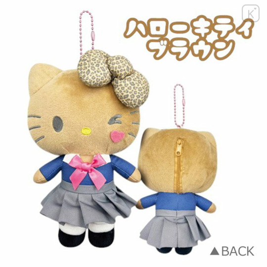 Japan Sanrio Mascot Holder - Hello Kitty : Tan Wink Tokimeki Heisei Kogal - 2