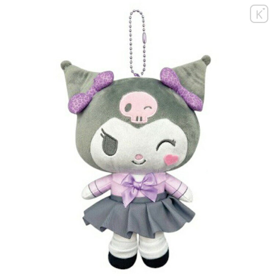 Japan Sanrio Mascot Holder - Kuromi : Wink Tokimeki Heisei Kogal - 1