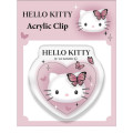 Japan Sanrio Acrylic Clip - Hello Kitty : Heart-shaped Butterfly - 1