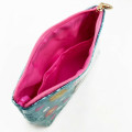 Japan Sanrio Cosmetic Pouch - Hello Kitty : Tan Swimsuit Party Ice Cream Blue Glitter - 3