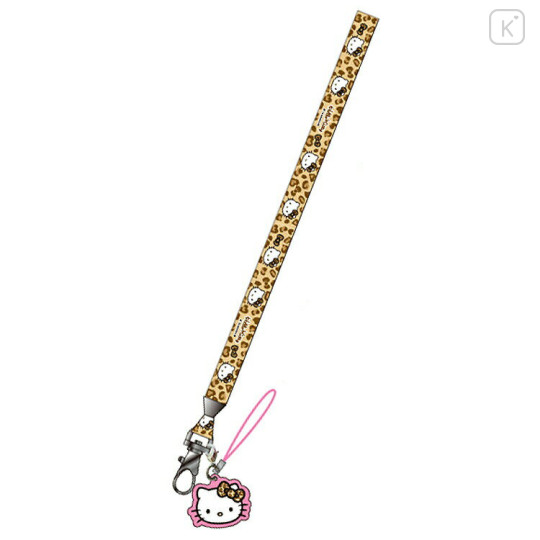 Japan Sanrio Neck Strap - Hello Kitty : Gogo Gal Collection Leopard - 1