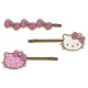Japan Sanrio Hairpin Set - Hello Kitty : Gogo Gal Collection Leopard Pink
