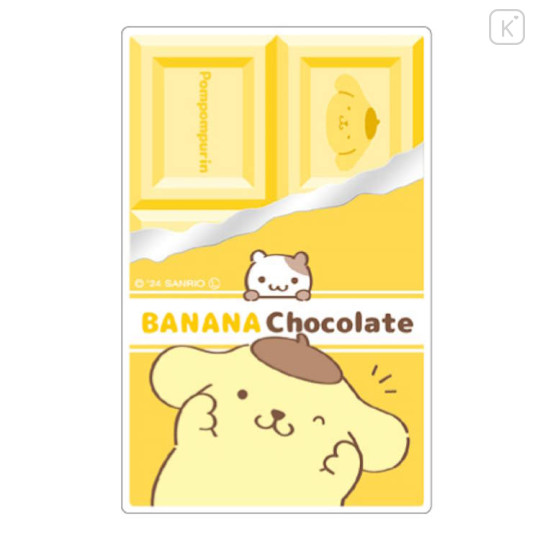 Japan Sanrio Vinyl Sticker - Pompompurin : Banana Chocolate Foil - 1